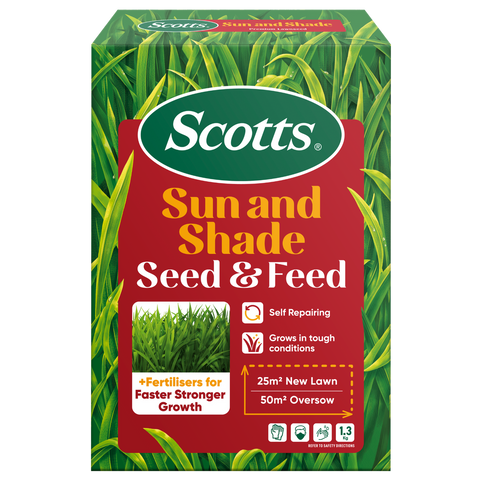 Scotts Lawn Builder 1.3kg Seed & Feed Sun Shade Lawn Seed - Nutrient Rich - SuperSaverAU - view 1