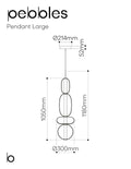 Bomma Pebbles Large Pendant Light - 1182mm Tall - Designed by Boris Klimek - 8595610916480