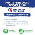 British Paints 4L White Semi Gloss Doors Windows and Trim Paint and Prime UV Resistant