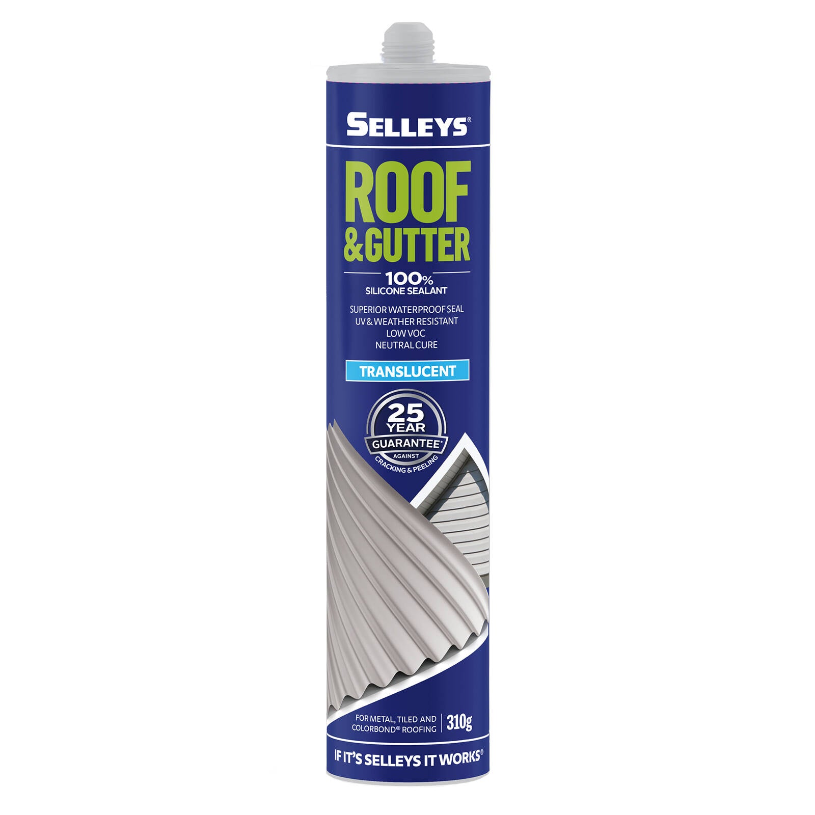 Selleys 310g Translucent Roof & Gutter Silicone Sealant - UV & Shrink Resistant