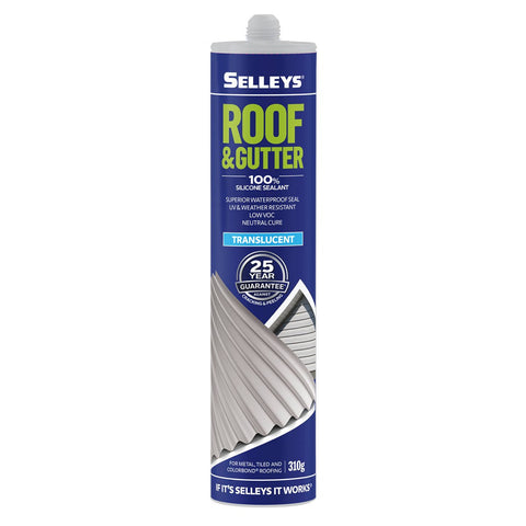 Selleys Roof and Gutter Silicone Sealant - 310g Translucent - Waterproof, UV Resistant - SuperSaverAU - view 1