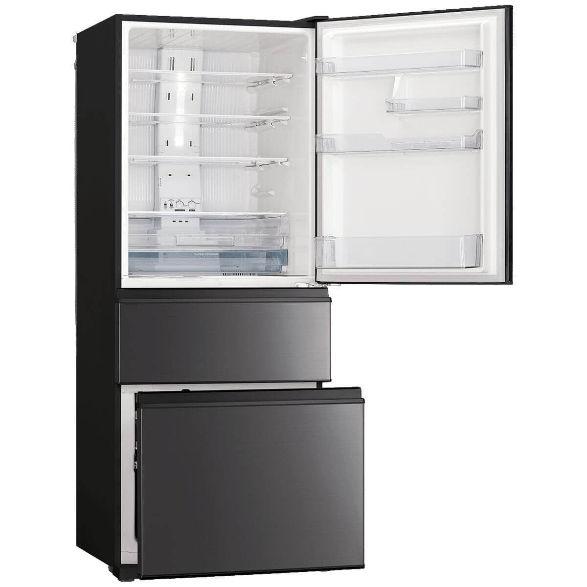 Mitsubishi Electric 450L Bottom Mount 3D Fridge - Sterling Dark Silver, Auto Ice Maker - MR-CX450ER-SDS-A
