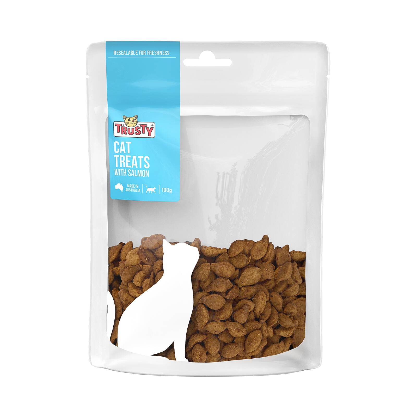 Trusty Cat Treats with Salmon 100g, Grain-Free Adult, Australian Made