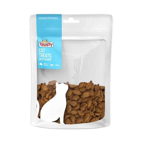 Trusty Cat Treats with Salmon 100g, Grain-Free Adult, Australian Made