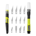Ryobi 14 Piece Hobby Knife Set - Quick Change & 2-in-1 Knives - 24mm x 28mm x 292mm - SuperSaverAU - view 2