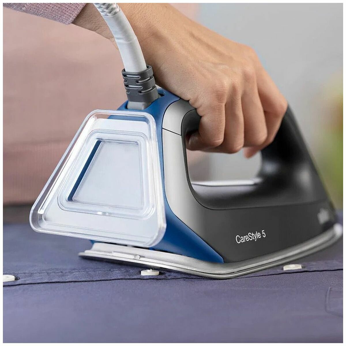 Braun CareStyle 5 steam generator iron - 2400W, 2L tank, 120g/min steam, black and blue - IS5145BK