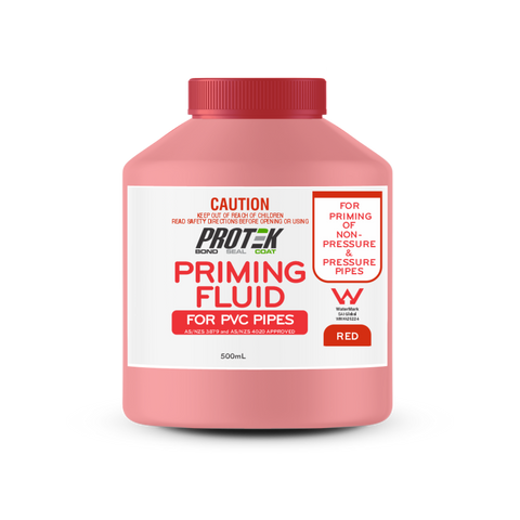 Protek Red Priming Fluid 500ml - PVC Cleaner and Primer - AS/NZS Approved - SuperSaverAU - view 1