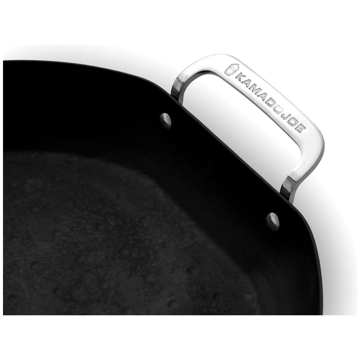 Kamado Joe Karbon Steel paella pan - pre-seasoned carbon steel with dimpled base, black - KJ15124722