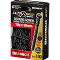 Bremick Decking Screws 10g x 50mm Black Stainless Steel 304 100 Pack - Easy Installation - SuperSaverAU - view 1