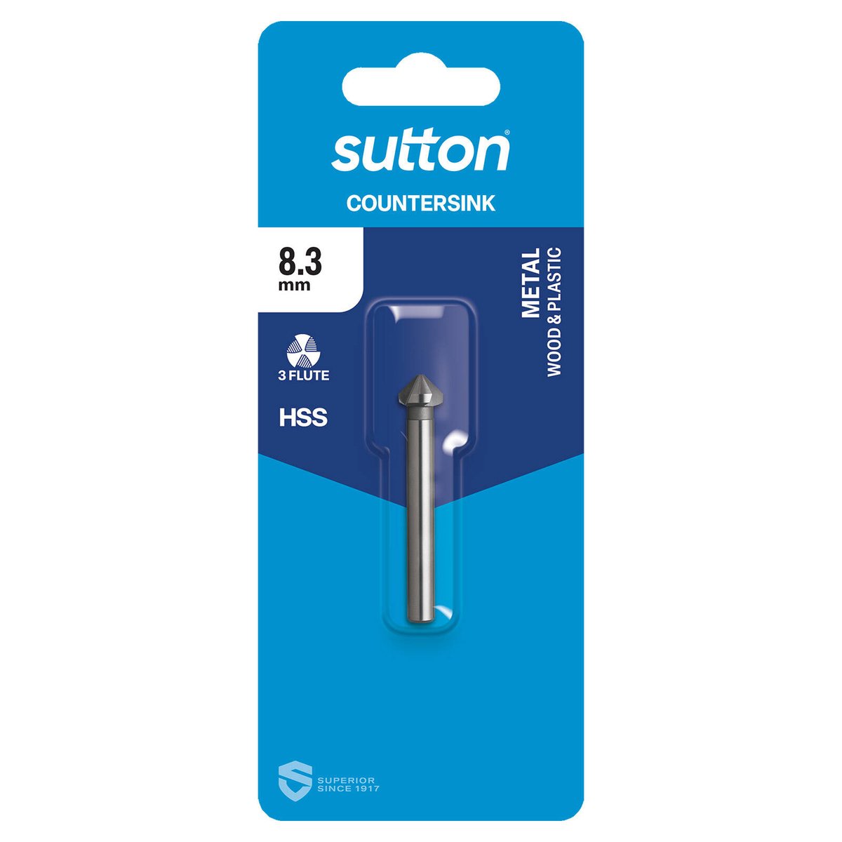 Sutton Tools Countersink Bit - 8.3mm - HSS - Three Flute - SuperSaverAU - view 1
