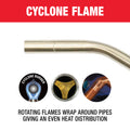 Tradeflame Mini Cyclone Torch - Trigger Ignition, Variable Flame