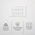 DETA Six Gang Switch - 6 Gang - Polycarbonate - Easy To Use - SuperSaverAU - view 2
