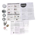 Mondella Resonance Chrome 1/4 Turn Textured Handle Wall Top Assembly, Grade 304 Stainless Steel