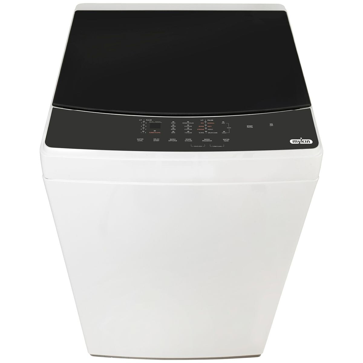 Mykin 6kg Top Load Washing Machine - White, Compact 515mm Width, Turbo Clean, Soft-Close Lid - MTLW60B