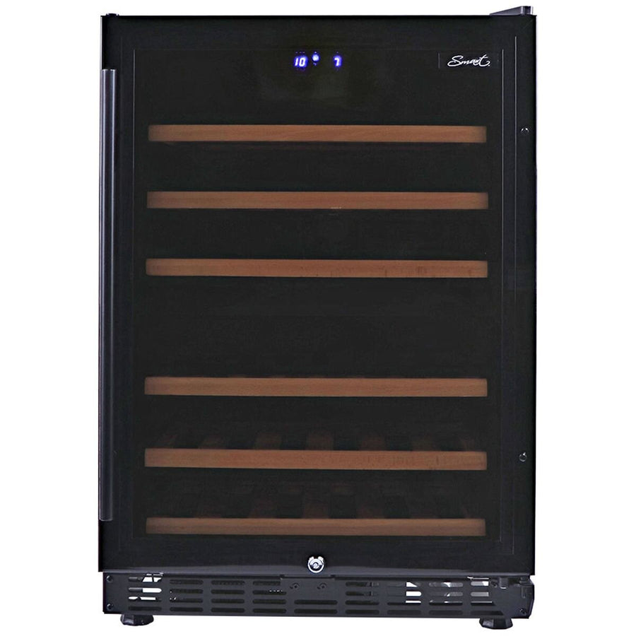 Smart 154L Dual Zone 46 Bottle Underbench Wine Fridge - Black, Active Carbon Filter - SMAWC54DN
