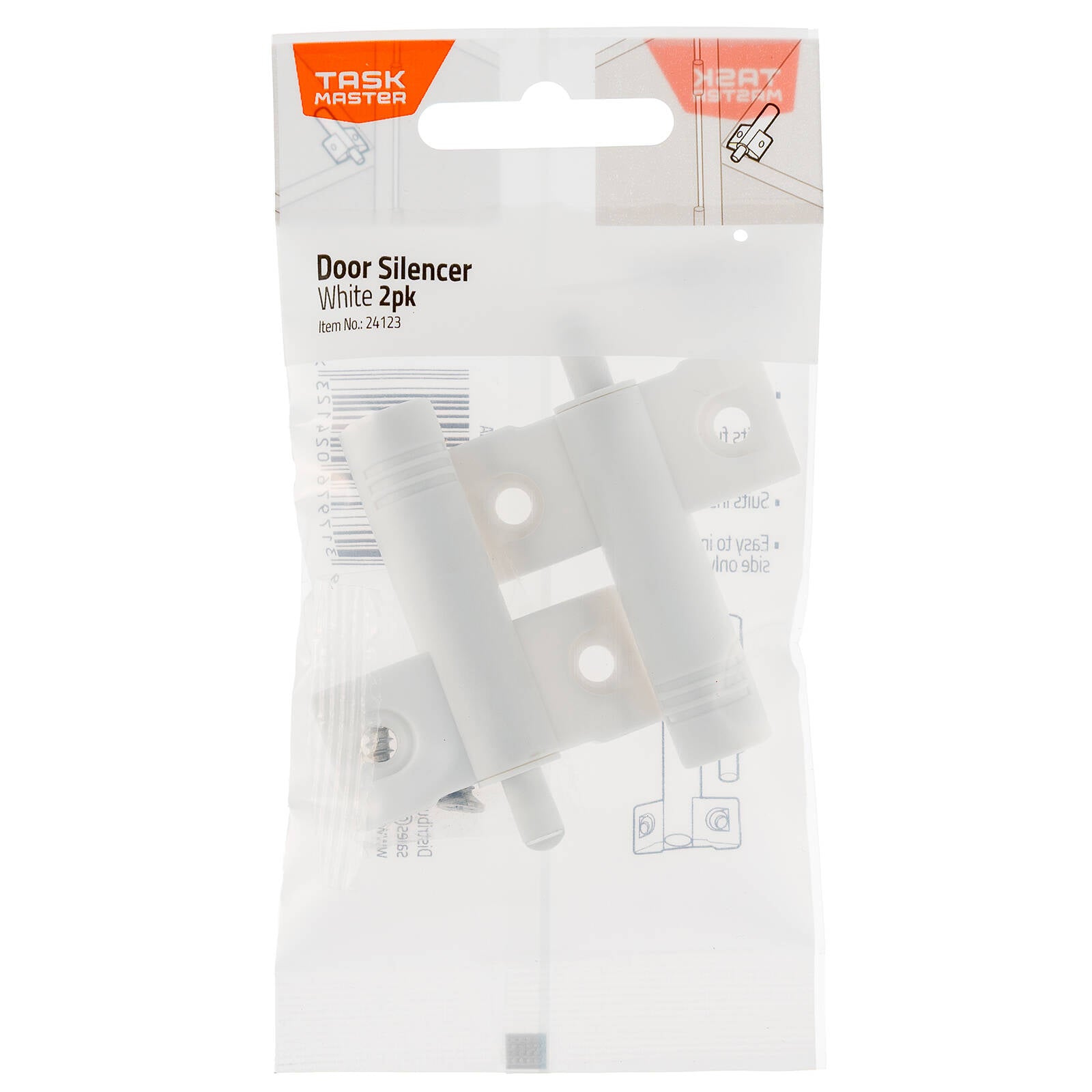 Taskmaster Door Silencer White - 2 Pack