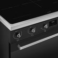 Smeg 90cm Freestanding Induction Oven - Matte Black, 5 Cooking Zones, Ever Clean Enamel - C9IMMB2