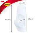 Command Jumbo White Adhesive Wall Hooks - 2 Pack Damage-Free