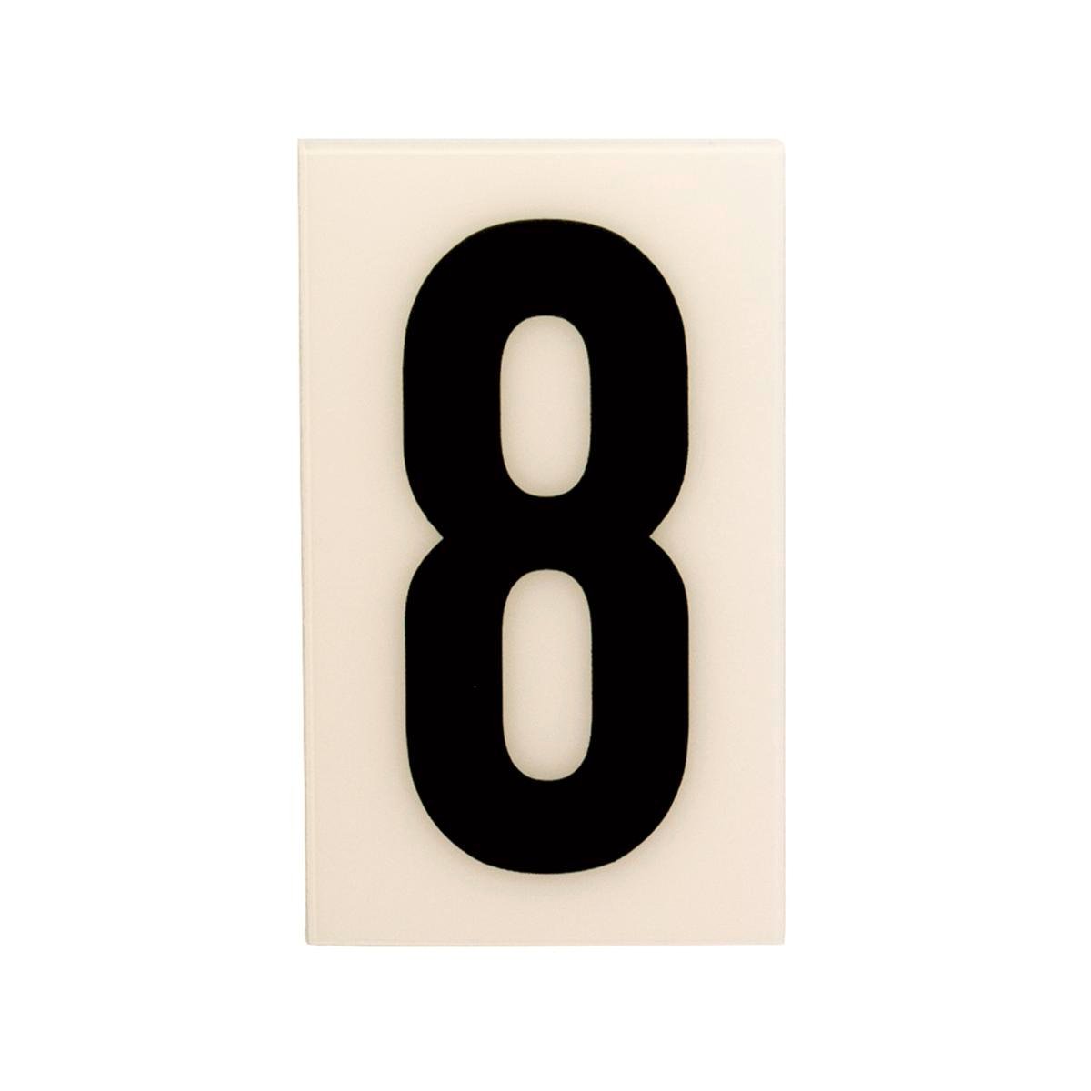 Sandleford 60mm White Self Adhesive House Number 8 - Durable Polycarbonate - SuperSaverAU - view 1
