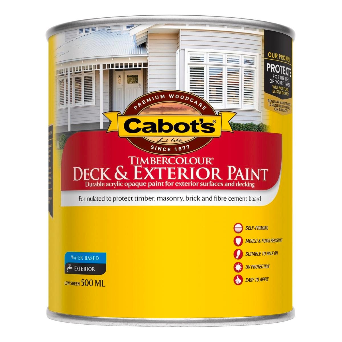 Cabot Timbercolour Deck Paint - 500ml - Mission Brown - Water Based - UV Protection - SuperSaverAU - view 1