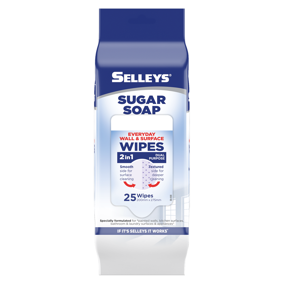 Selleys Sugar Soap Wipes - 25 Pack - Ethyl Alcohol - Dual Purpose - SuperSaverAU - view 1