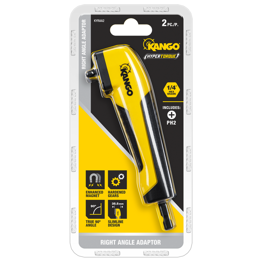 Kango Hypertorque Right Angle Drill Adaptor - 2 Piece - 35.5mm Width - Slimline Design - SuperSaverAU - view 1