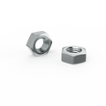 Zenith M8 Zinc Plated Hex Nuts - 14.7mm x 6.6mm - Silver - Coarse Thread - Each - SuperSaverAU - view 1