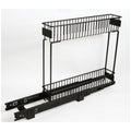 L.T. Williams 2-Tier Gliding Baskets 100/100 - Black PC Steel - Base Mounted - 9715