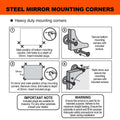 Everhang Mirror Mounting Corner Set 11kg Steel Secure Hold - SuperSaverAU - view 3