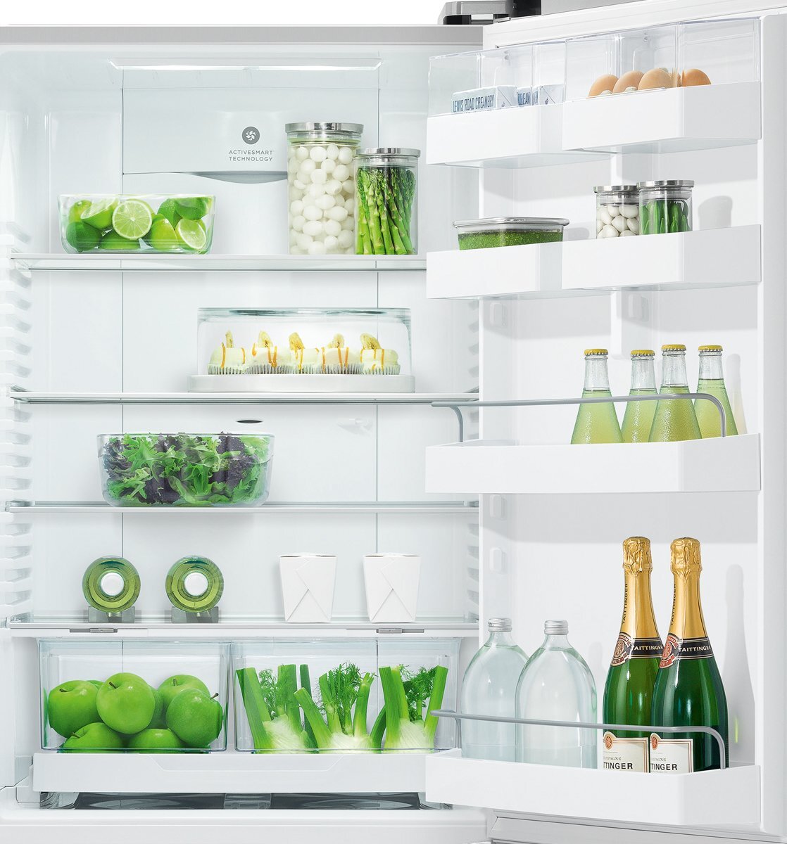 Fisher & Paykel Series 5 413L Bottom Mount Fridge - Stainless Steel, Right Hinge, ActiveSmart - RF442BRPX6