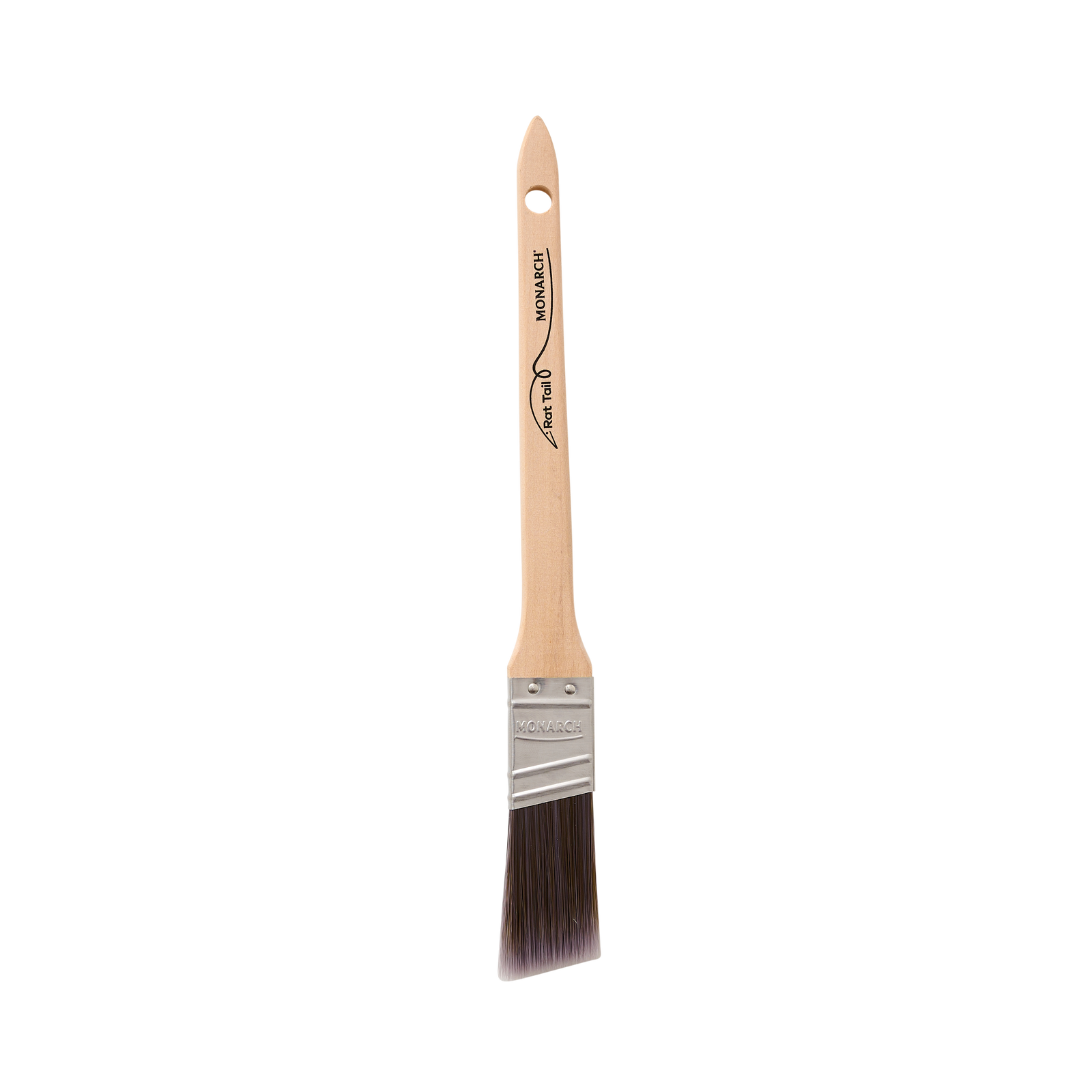 Monarch 25mm Rat Tail Angled Trim Paint Brush, Synthetic Filament, Stainless Steel Ferrule