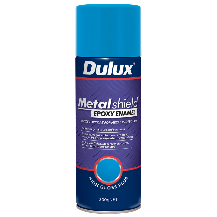 Dulux Metalshield Epoxy Enamel Gloss Spray Paint 300g Blue Durable Finish - SuperSaverAU - view 1
