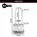 Master Lock 45mm Magnum Padlock - 64mm Extra Long Shackle - M1DLJ - SuperSaverAU - view 3