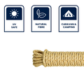 Grunt 6mm x 10m Sisal Twisted Rope, Natural Fibre, 180kg Break Strength, Weather Resistant