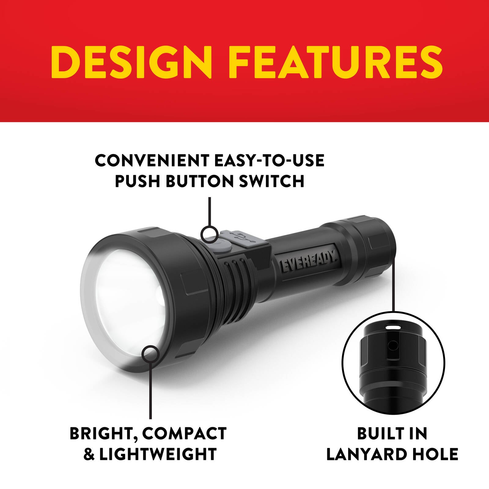 Eveready Rechargeable Torch 150 Lumen VPHHL4