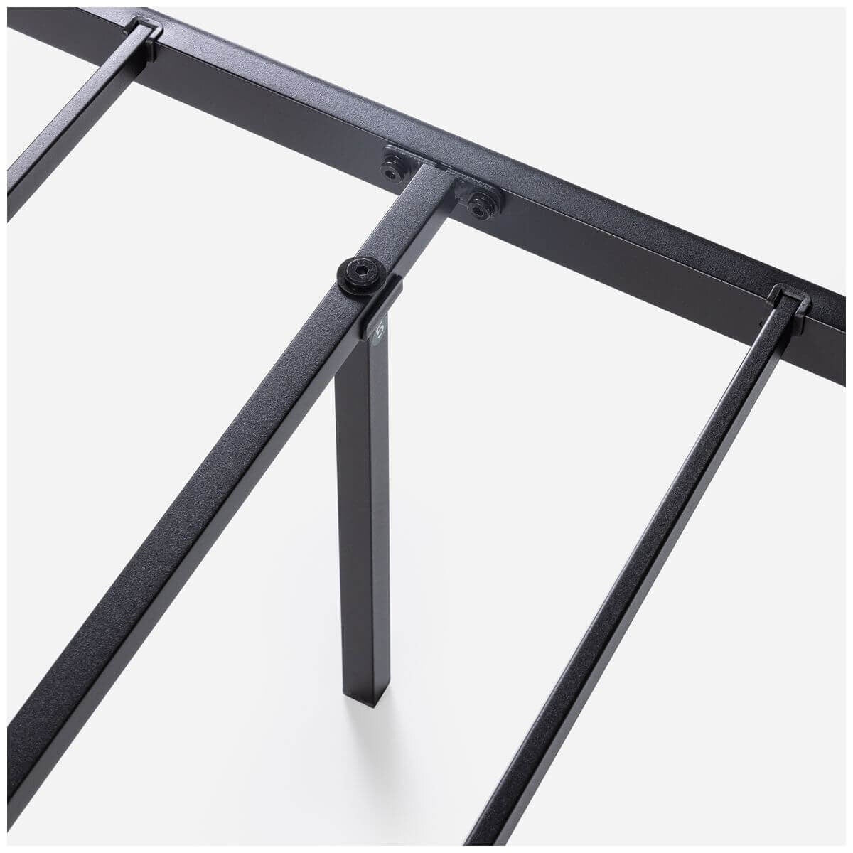 Zinus King Single Quick Lock metal bed frame - black steel, 35.5cm frame height - AU-QLSP-14B