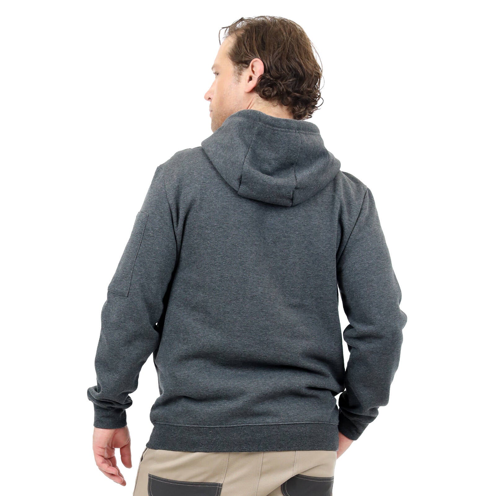 Citeco Charcoal Marle Hoodie - Cotton Polyester Brushed Fleece, Men's Large