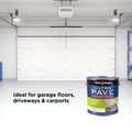 White Knight Ultra Pave 4L White Heavy Duty Garage Floor Paint - Oil Based, Outdoor
