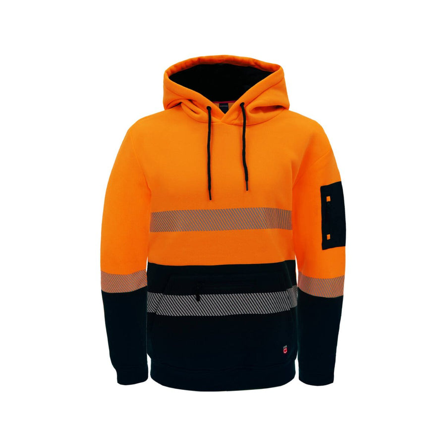 Citeco Orange Hi Vis Taped Hoodie Small - Reflective Tape - UPF 50+ Protection - SuperSaverAU - view 1