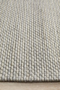 Rug Culture Studio Large Rug 280x190cm - Grey Felted Wool, Hand Woven Flatweave - STUD320GRY280X190