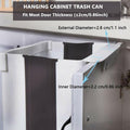 9 Litre Hanging Waste Bin, Wall Mounted Folding Kitchen Cabinet Trash Can - Dusty Pink - view 4