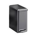 9 Litre Tungsten Steel Pedal Bin with Soft-Close Lid - Black