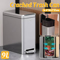9 Litre Tungsten Steel Pedal Bin with Soft-Close Lid - Black - view 2