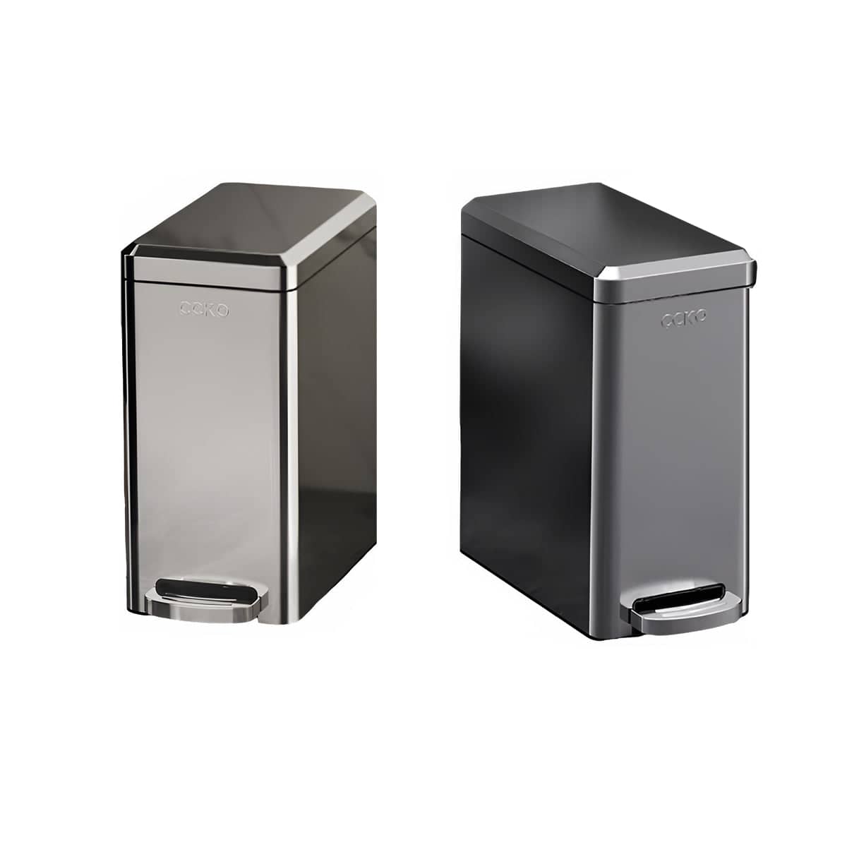 9 Litre Tungsten Steel Pedal Bin with Soft-Close Lid - Black - view 3