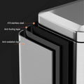 9 Litre Tungsten Steel Pedal Bin with Soft-Close Lid - Black - view 5