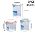 9 Piece Food Storage Container Set with Sealed Lids, 600ml, 800ml and 1000ml Jars - view 3