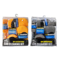9 Piece Microfibre Car Cleaning Kit with Wash Mitt, Sponge and Brush - Grey - view 3
