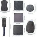 9 Piece Microfibre Car Cleaning Kit with Wash Mitt, Sponge and Brush - Grey - view 4