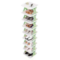 9 Tier Shoe Rack Space Saving Storage Organiser Stand - Green