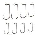 90 Degree High Carbon Steel Jig Hooks for Fishing - Size 1/0, Pack of 100 - view 3